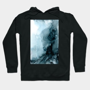 Blue Tides Abstract Ocean Flow Painting Hoodie